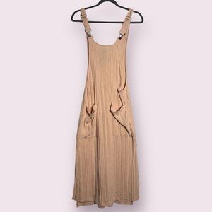 K/Lab Pink Ribbed Overall Style Dress Small